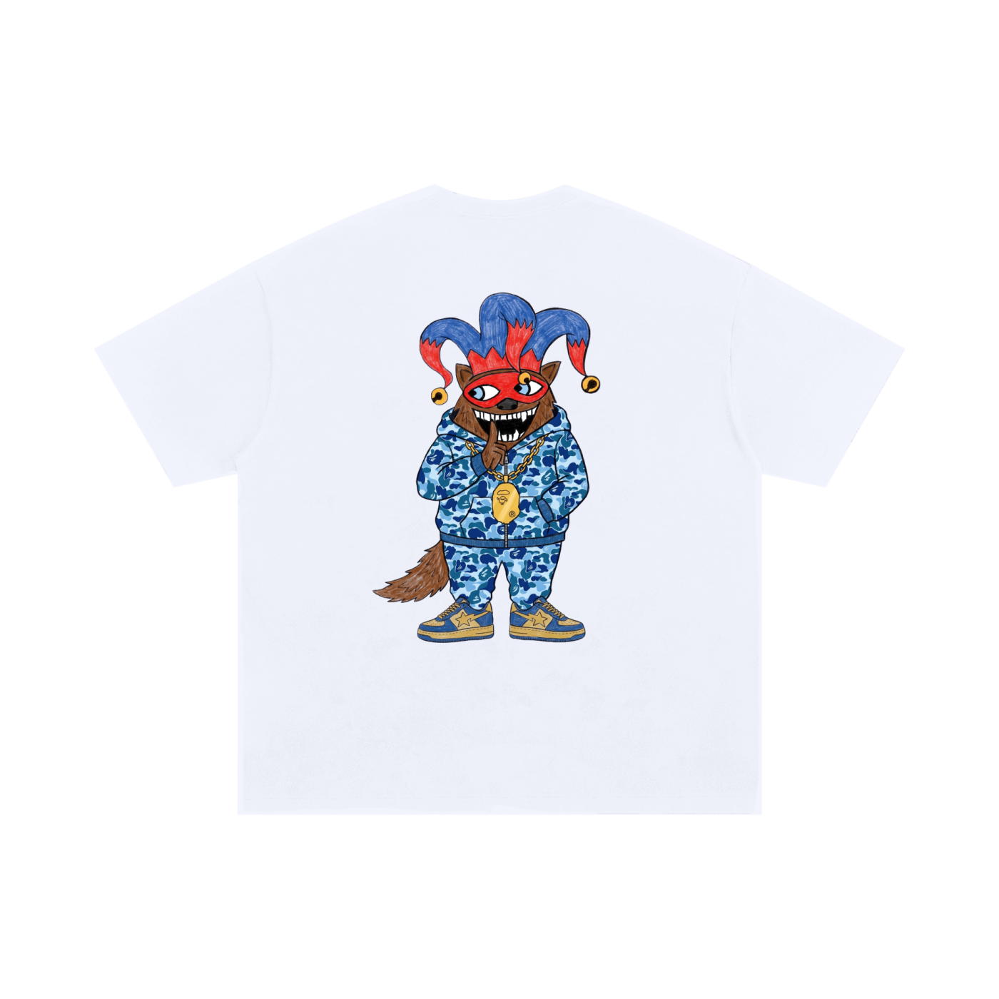 Crypto Barn Jester Wolf Shirt