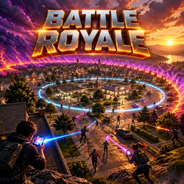 لعبة Battle Royale بمئة لاعب على خريطة GPS